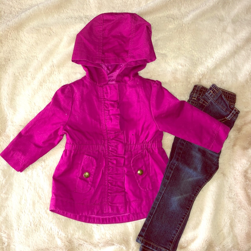 Magenta Hooded Jacket
